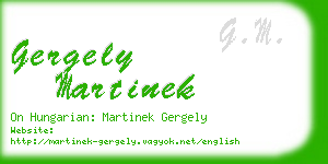 gergely martinek business card